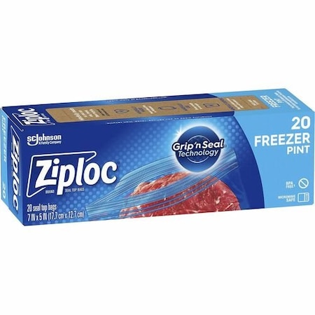 Sc Johnson BAG, FREEZER, ZIPLOC, PINT, 20,  SJN314443CT